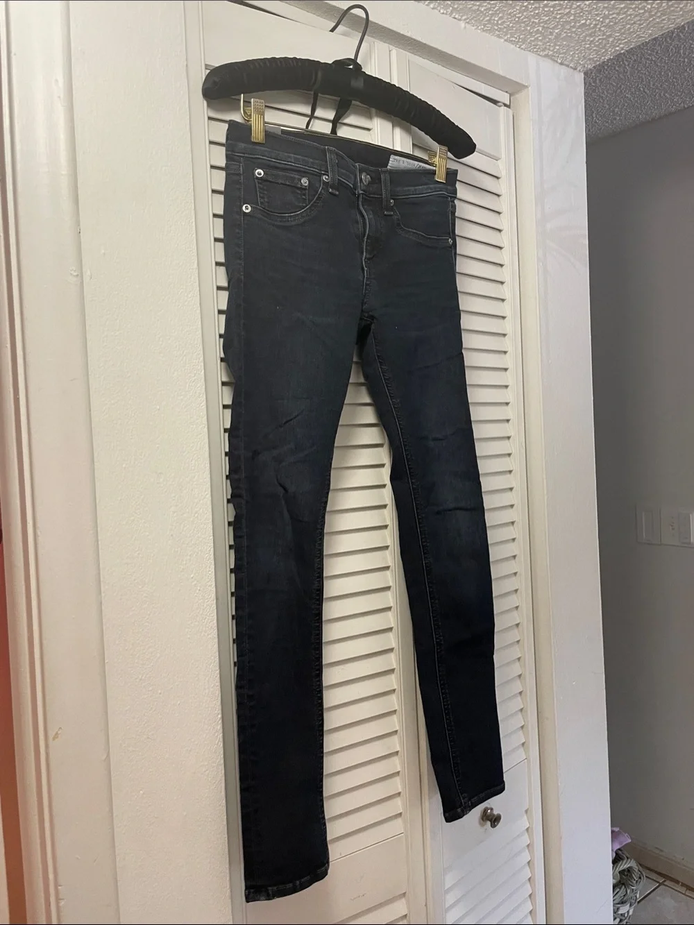 rag & bone Women's Skinny Jeans in Washed blue
